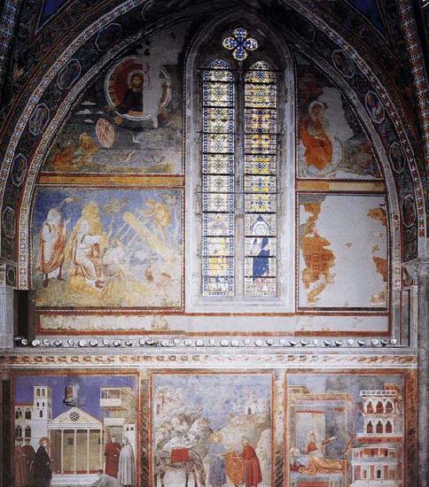GIOTTO di Bondone Frescoes in the fourth bay of the nave France oil painting art